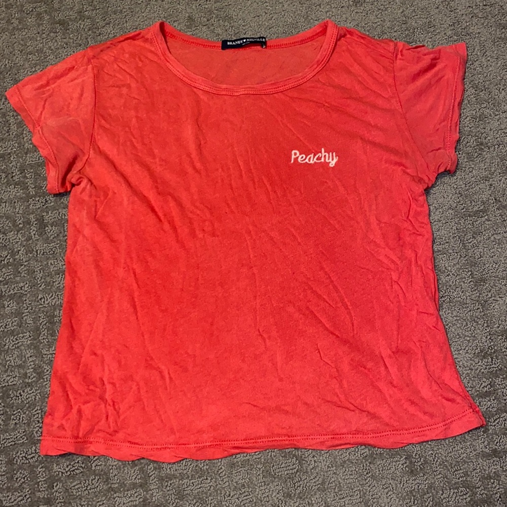 ‘Peachy’ Deep Coral Midriff Top